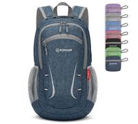 ZOMAKE Lightweight Foldable Backpack Packable Rucksack (20L/Navy Blue E) | Folding Small Back Pack Foldaway Ultralight Daypack for Women Men Travel Hiking Walking