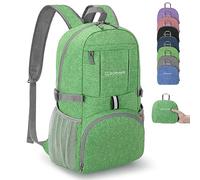 ZOMAKE Lightweight Foldable Backpack Packable Rucksack (25L/Dark Green D) | Folding Small Back Pack Foldaway Ultralight Daypack for Women Men Travel Hiking Walking