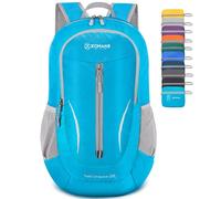 ZOMAKE Ultra Lightweight Foldable Backpack,Packable Rucksack 25L Small Travel Daypack Water Resistant For Men Women Outdoor Hiking Walking(Light Blue)