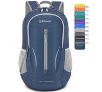 ZOMAKE Ultra Lightweight Foldable Backpack - Packable Foldable Rucksack 25L Small Packable Backpacks Travel Daypack Water Resistant For Men Women Outdoor Hiking Walking - (Navy Blue)