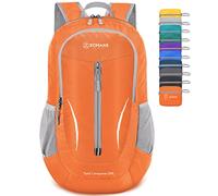 ZOMAKE Ultra Lightweight Foldable Backpack,Packable Rucksack 25L Small Travel Daypack Water Resistant For Men Women Outdoor Hiking Walking(Orange)