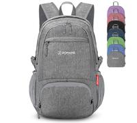 ZOMAKE Lightweight Foldable Backpack,Packable Rucksack 25L Ultra Light Small collapsible daypack For Men Women Travel Hiking Walking(Grey)