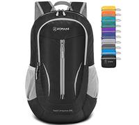 ZOMAKE Ultra Lightweight Foldable Backpack,Packable Rucksack 25L Small Travel Daypack Water Resistant For Men Women Outdoor Hiking Walking(Black)