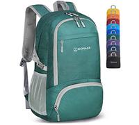 ZOMAKE Lightweight Foldable Backpack,Packable Rucksack 30L Small Walking Rucksacks Travel Daypack Water Resistant For Men Women Outdoor Hiking(Dark Green)