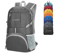 ZOMAKE Lightweight Foldable Backpack Packable Rucksack (35L/Dimgray) | Folding Small Back Pack Foldaway Ultralight Daypack for Women Men Travel Hiking Walking