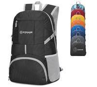ZOMAKE 35L Lightweight Foldable Backpack Packable Foldable Rucksack,Walking Rucksacks Travel Daypack Water Resistant For Men Women Outdoor Hiking(Black)