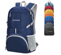 ZOMAKE 35L Lightweight Foldable Backpack Packable Foldable Rucksack,Walking Rucksacks Travel Daypack Water Resistant For Men Women Outdoor Hiking(Navy Blue)