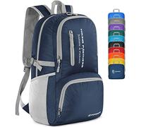 ZOMAKE Lightweight Foldable Backpack, Packable Rucksack 35L Folding Small Back Pack Foldaway Ultralight Daypack for Women Men Travel Hiking Walking (Navy Blue)