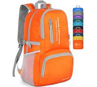 ZOMAKE Lightweight Foldable Backpack,Packable Foldable Rucksack 35L Walking Rucksacks for Outdoor Camping Hiking Travel Daypack For Men Women Kids(Orange)