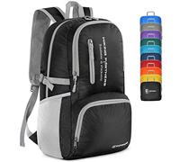 ZOMAKE Lightweight Foldable Backpack, Packable Rucksack 35L Folding Small Back Pack Foldaway Ultralight Daypack for Women Men Travel Hiking Walking (Black)