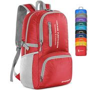 ZOMAKE Lightweight Foldable Backpack,Packable Foldable Rucksack 35L Walking Rucksacks for Outdoor Camping Hiking Travel Daypack For Men Women Kids(Red)