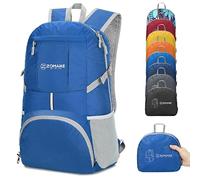 ZOMAKE 35L Lightweight Foldable Backpack Packable Foldable Rucksack,Walking Rucksacks Travel Daypack Water Resistant For Men Women Outdoor Hiking(A Dark Blue)