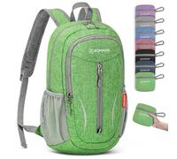 ZOMAKE Lightweight Foldable Backpack, Packable Rucksack Folding Small Back Pack 10L Foldaway Ultralight Daypack for Women Men Travel Hiking Walking (Dark Green)