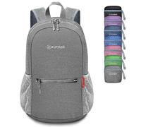 ZOMAKE 10L Small Foldable Backpack Lightweight Packable Daypack for Travelling Hiking,Mini Rucksack for Kids Adult and Teenager(Grey)
