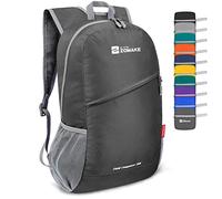 ZOMAKE Lightweight Foldable Backpack, Packable Rucksack Folding Small Back Pack 20L Foldaway Ultralight Daypack for Women Men Travel Hiking Walking (Medium Gray)