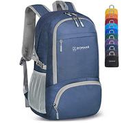 ZOMAKE Lightweight Foldable Backpack Packable Rucksack | Folding Small Back Pack Foldaway Ultralight Daypack for Women Men Travel Hiking Walking
