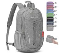 ZOMAKE Lightweight Foldable Backpack,Packable Rucksack Ultra Light Small collapsible 10L daypack For Men Women Travel Hiking Walking(Grey)