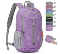 ZOMAKE Lightweight Foldable Backpack,Packable Rucksack Ultra Light Small collapsible 10L daypack For Men Women Travel Hiking Walking(Purple)