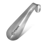 ZOMAKE Metal Shoe Horn,Lazy Shoe Helper for Men Women the Elderly Kids - 15 CM Small Shoehorns with Hook(1pc Silver)