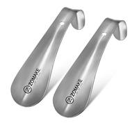 ZOMAKE Metal Shoe Horn, Small Shoehorn for Men Women Kids, 16CM Travel Shoe Spoon Helper Lazy Football Short Boot Horn (2 pcs)