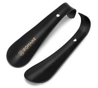 ZOMAKE Metal Shoe Horn, Small Shoehorn for Men Women Kids, 16CM Travel Shoe Spoon Helper Lazy Short Boot Horn for Football Boots (2 pcs)