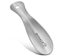 ZOMAKE Metal Shoe Horn, Small Shoehorn for Men Women Kids, 19CM Travel Shoe Spoon Helper Lazy Short Football Boot Horn (1 pc)