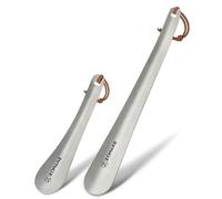 ZOMAKE Shoe Horn Long Handled, 30CM Metal Long Shoehorn for Men Women Elderly Seniors, 19CM Travel Small Shoe Spoon Boot Helper Football Boot Horn (2 pcs