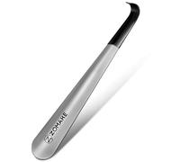 ZOMAKE Shoe Horn Long Handled, 42CM Long Shoehorn Metal for Men Women Elderly Seniors, Extra Long Shoe Spoon Helper Boot Horn for Football Boots (1 pc)
