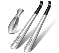 ZOMAKE Shoe Horn Long Handled, Long Shoehorn Metal 42CM for Men Women Elderly Seniors, 19CM Travel Small Shoe Spoon Helper Football Boot Horn (3 pcs)