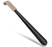 ZOMAKE Shoe Horn Long Handled Metal Shoe Horns,42CM Long ShoeHorn for Men Women Elderly Seniors,Extra long Shoes Helper,Boot horn Shoe Spoon(1pc Black)
