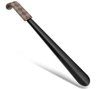 ZOMAKE Shoe Horn Long Handled Metal Shoe Horns,42CM Long ShoeHorn for Men Women Elderly Seniors,Extra long Shoes Helper Boot horn Shoe Spoon(1pc Black)