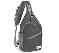 ZOMAKE Sling Bag for Women Men:Small Crossbody Sling Backpack - Water Resistant Mini Shoulder Bag Chest Bag for Travel, Black(stripe), S, Black(stripe)