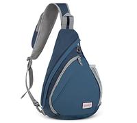 ZOMAKE Sling Shoulder Bag Men - Small Sling Bags Women Cross Body Backpack Healthy Back Bag Chest Bag for Travel Walking the Dog(Navy Blue)