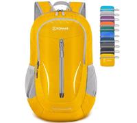 ZOMAKE Ultra Lightweight Packable Backpack 25L, Foldable Hiking Backpacks Water Resistant Small Folding Daypack for Trave(Lemon yellow)