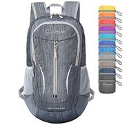 ZOMAKE Unisex's 25L Ultra Lightweight Packable Backpack, Black, S | Water Resistant Small Folding Daypack for Travel Camping, Everyday Carry, Multi-Pocket Layout, Adjustable Strap(Black)