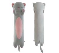 ZOMAXTOY Cat Plush, Soft Long Cat Plush Pillow, Cute Kitten Plushies Toy Stuffed Animal Kitty Hugging Pillow for Kids Boys Girls Room Decor (Gray, Sleepy Eyes, 110cm/43.31inch)