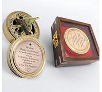 ZOMAYRA HANDICRAFTS Anniversary Sundial Compass Gift for Him or Her - Unique Gift Ideas for Husband or Wife,Decor,Anniversary,Birthday, Vintage Decor,Gadgets for Men,