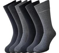 ZombaFlo 6 Pair Diabetic Socks for Men Non Elastic Soft Grip Comfortable Loose Tops cotton Rich Stay Up Mens Socks UK Size 6-11 Multipack