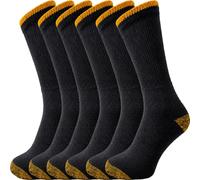 ZombaFlo Diabetic Work Socks Mens 6-11 Heavy Duty, Non Elastic Loose Fitting Soft Top Thick Cushioned Crew Length Work Boot Socks Men