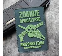Zombie Apocalypse PVC Patch - 1 Pc Skull PVC Patch, Funny Tactical Patch, Military Morale Hook and Loop Patch for Backpacks, Dog Harnesses, Army Vests, Hats, Helmets