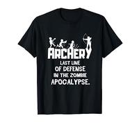 Zombie Archery Gift Shirt Mens Womens Bow Last Line Archer T-Shirt