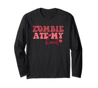 Zombie Ate My Heart Funny Undead Romance Long Sleeve T-Shirt