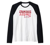 Zombie Ate My Heart Funny Undead Romance Raglan Baseball Tee