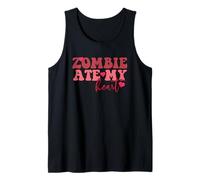 Zombie Ate My Heart Funny Undead Romance Tank Top