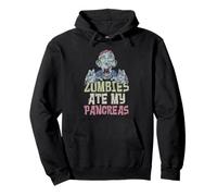 Zombie Ate My Pancreas Funny T1D Diabetes Awareness Clothing Pullover Hoodie