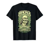 Zombie Benjamin Franklin Halloween Banknote Horror Dollar T-Shirt