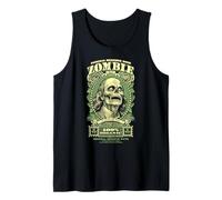Zombie Benjamin Franklin Halloween Banknote Horror Dollar Tank Top