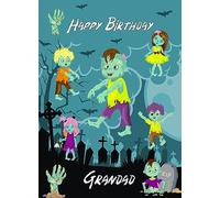 Zombie Birthday Card for Grandad 1070