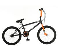 Zombie Outbreak Kids 20" BMX Bike | Boys Girls Freestyle BMX Bicycle with 360 Bar Spin & Stunt Pegs | Dark Grey/Orange | Ages 7+