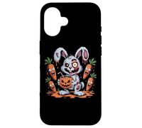 Zombie Bunny Halloween Carrot Creepy Bunny Fun Case for iPhone 16